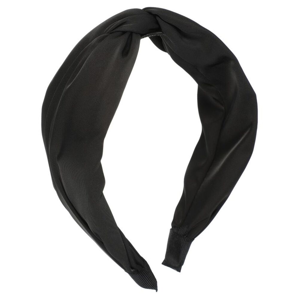 Cute Knotted Headband Satin Twist No Slip Headbands Black